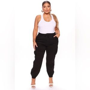 FashionNova Black Cargo Pants